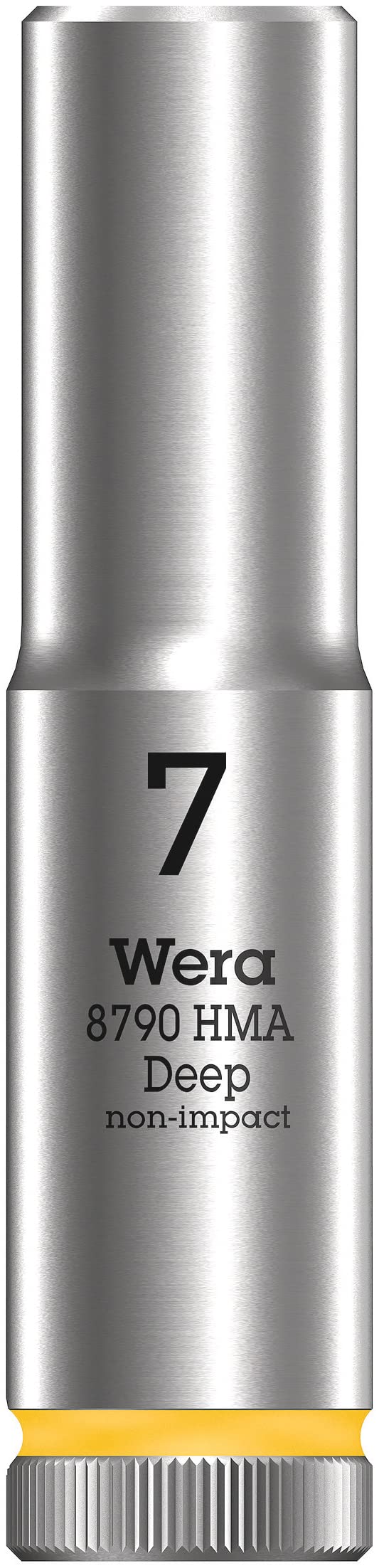 Wera 05005410001 Juego de llaves de vaso en tira magnética A Deep 1, arrastre de 1/4", 9 piezas, Negro