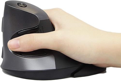 Miniatura 3 de J-Tech Digital  Scroll Endurance - Mouse inalámbrico ergonómico vertical USB con sensibilidad ajustable (60010001600 DPI), reposamanos extraíbles y