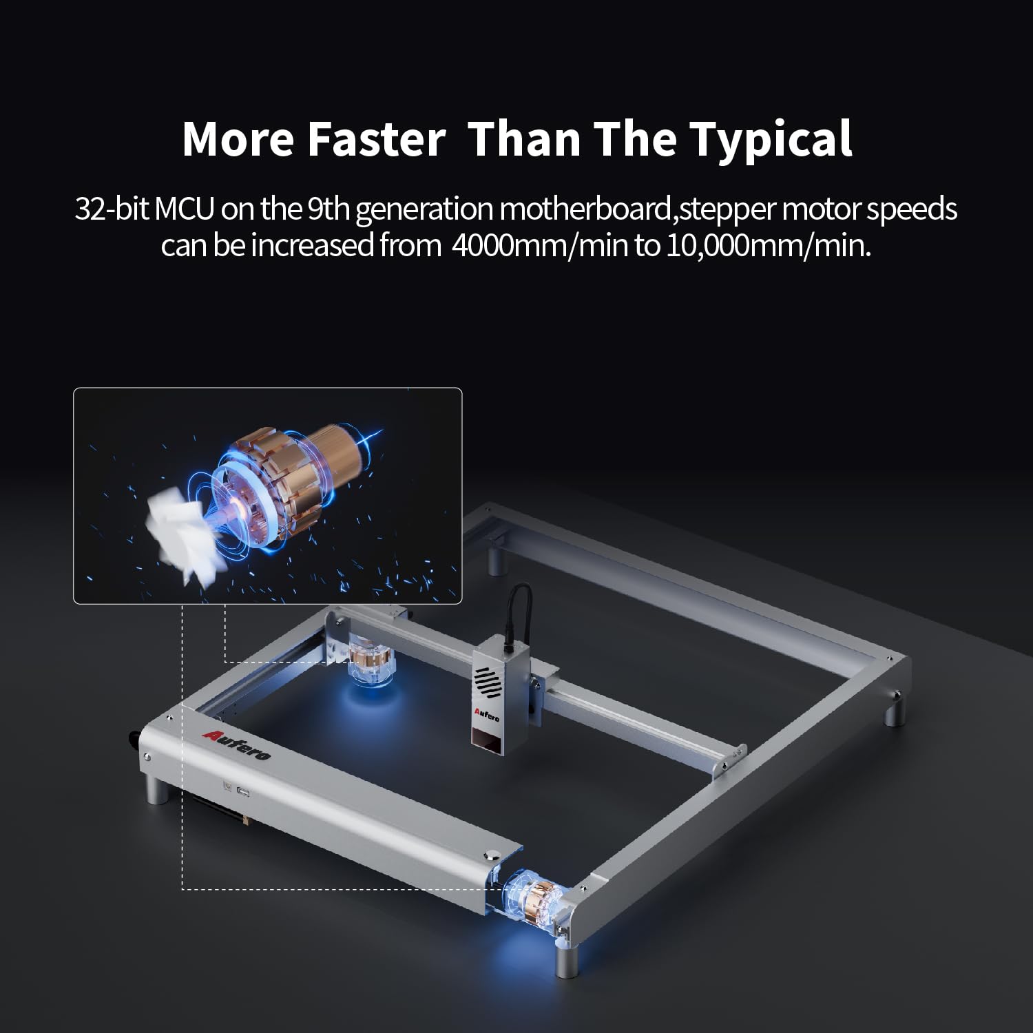 AL3 Cortador grabador láser de 10 W, marco de aluminio de 400 x 400 mm, control por aplicación WiFi, máquina de enfoque fijo para madera, metal, acrílico, cuero