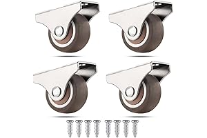 1-Inch Mini Fixed Caster Wheels: Low-Profile Furniture Casters for Silent Rolling