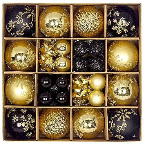 44 Stück Weihnachtskugeln Splitterfreie Weihnachtskugel...