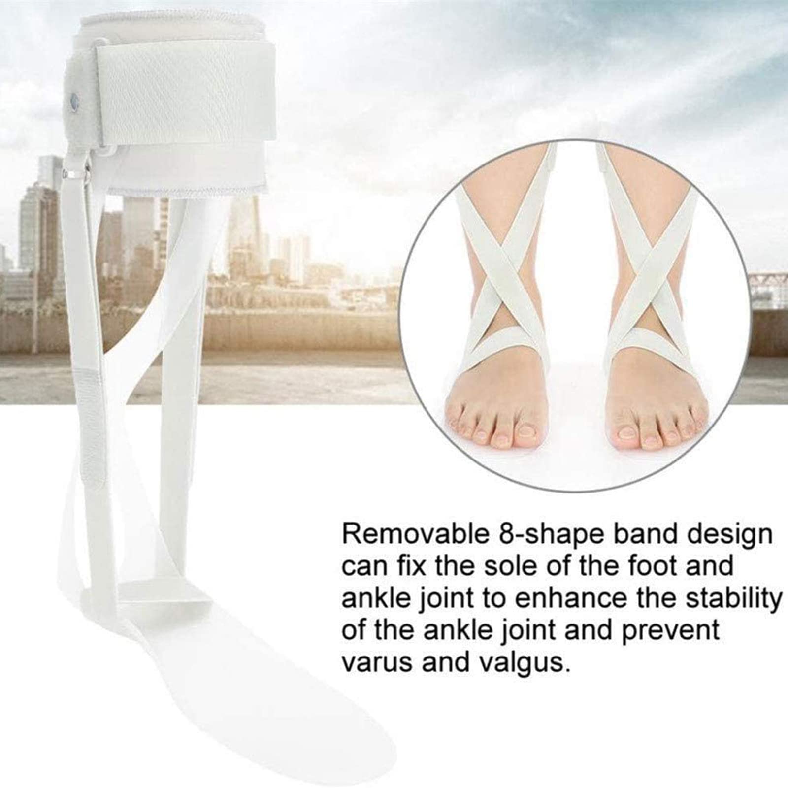 Férula de soporte for pie caído AFO - médica for corrección postural del (izquierdo, XL)(Right,L)