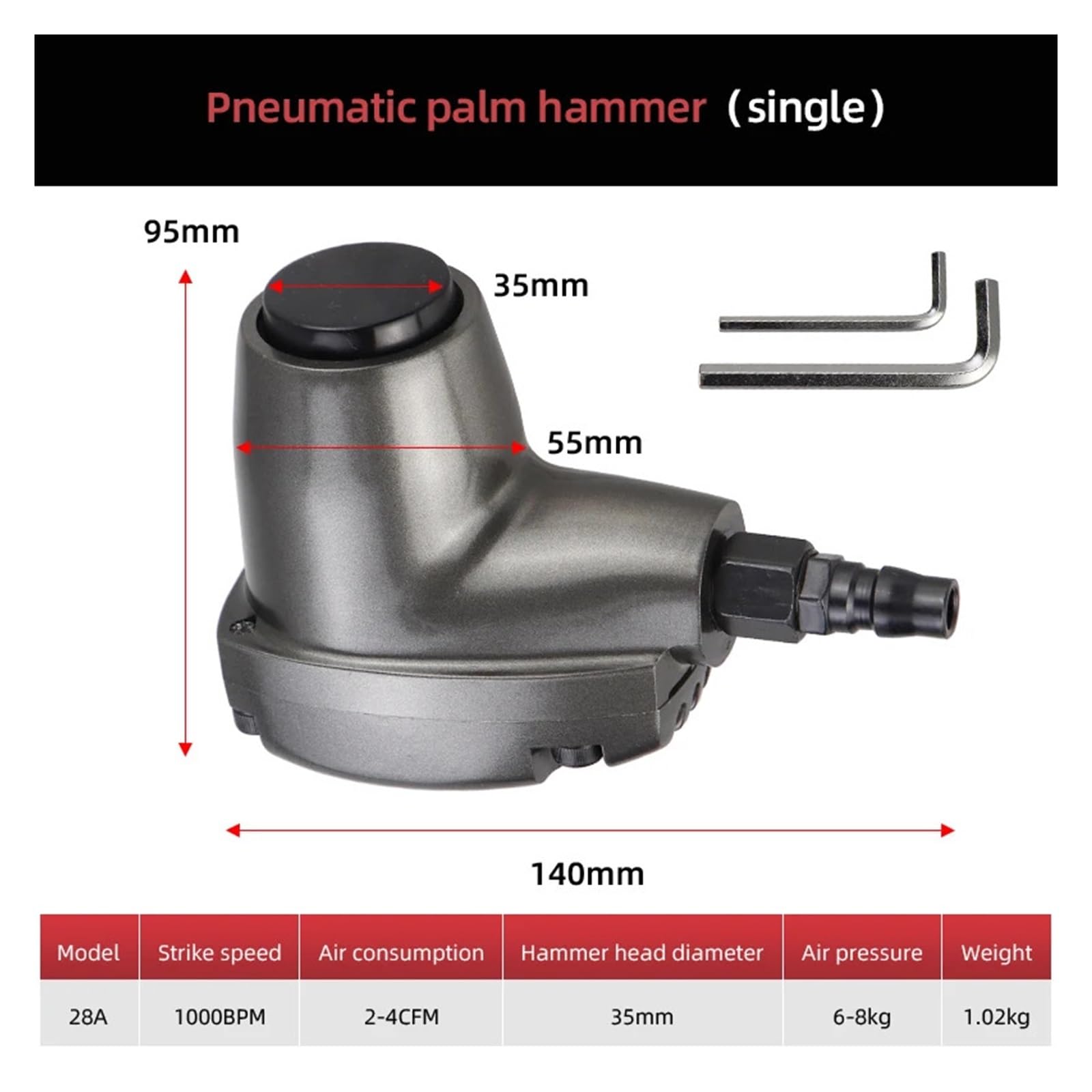 LAOA Kit Burineur Pneumatique, Air Chisel Kit, Marteau Perforateur Pneumatique, Pelle à Air Avec 2 Burins Pour La Réparation Et La Construction De Ponts Tirage, 170×165mm