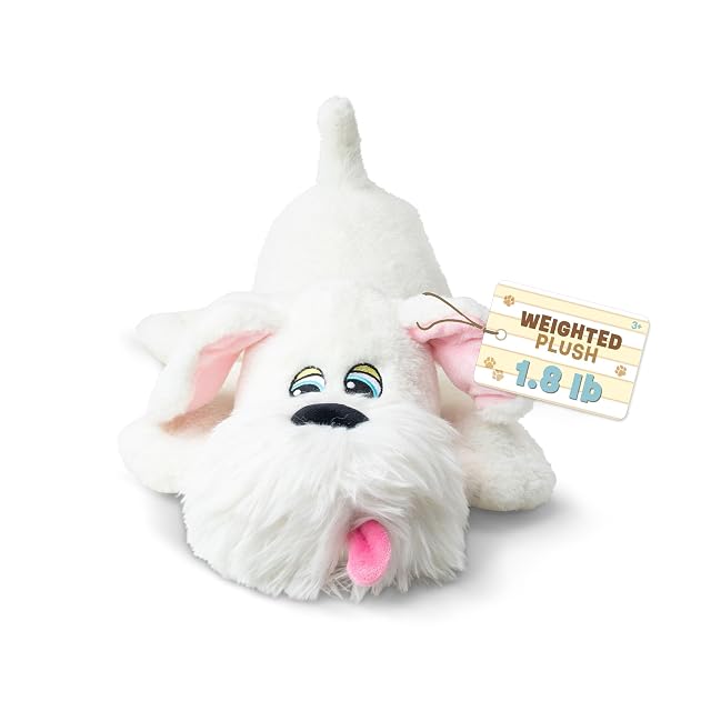Foto 2 de 7 de Basic Fun Pound Puppies Weighted Snuggles Plush - Chien en Peluche Blanc Avec Poids
