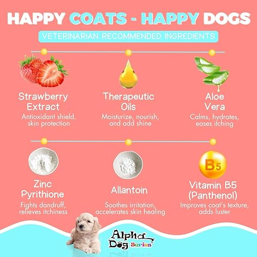 Miniatura 4 de Alpha Dog Series Puppy Grooming - Champú y acondicionador natural para perros con aloe vera, champú con pH equilibrado para perros, sin desgarros,