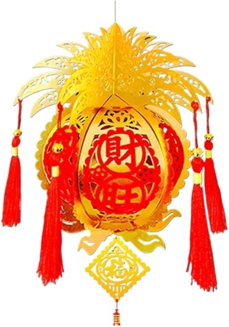 Red Chinese Lanterns Chinese Lanterns Good Fortune Red Paper Lanterns Traditional DIY Red Lantern for New Year Spring Festival Decoration Red Traditional Hanging Lantern (Color : 5) (4 )