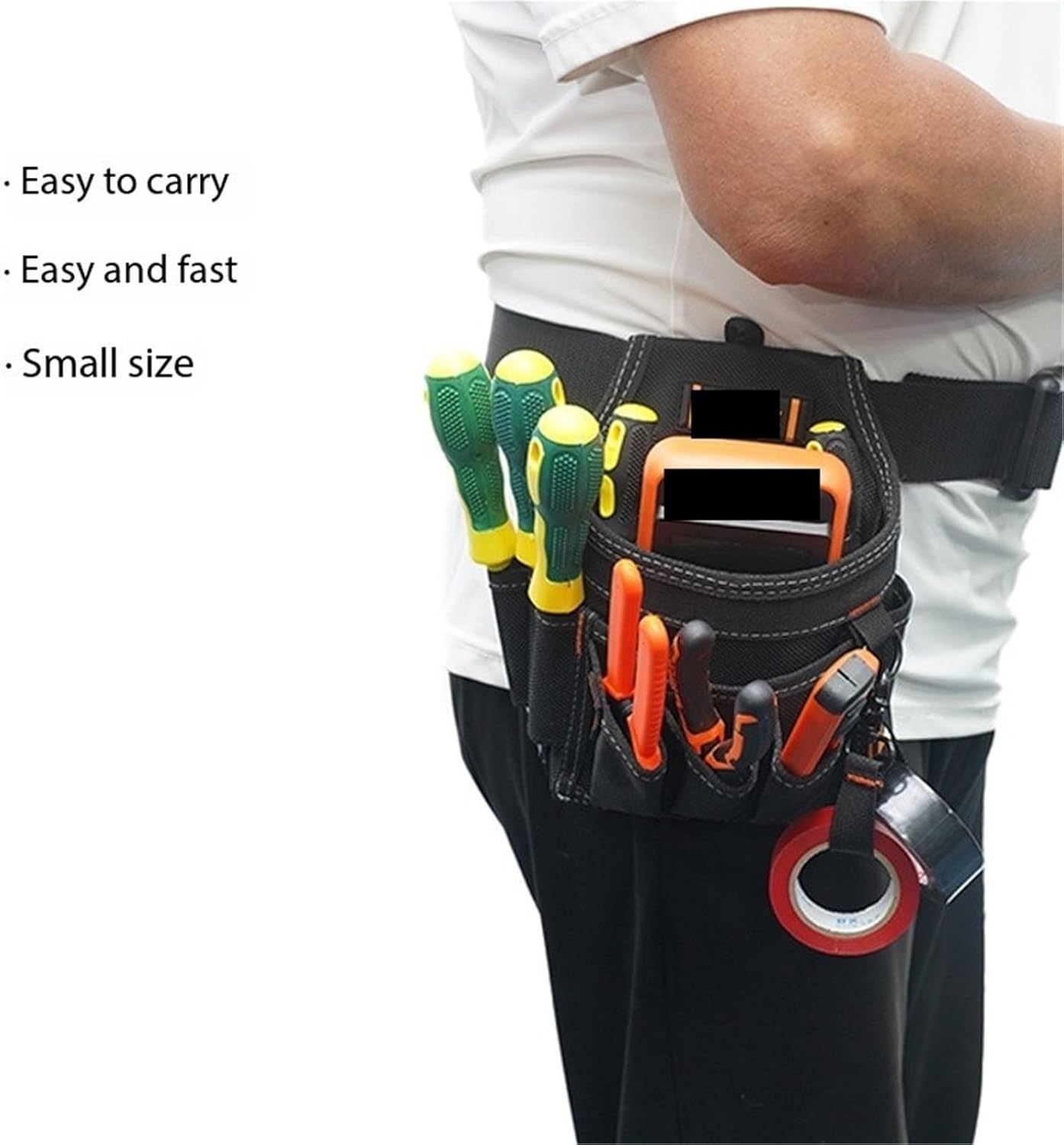 Tool Belt Pouch Electrician Work Bag Quick Buckle System Of Convenient Tool Kit Durable Oxford Cloth Master Electricians Pouch All-Purpose(Color 1)