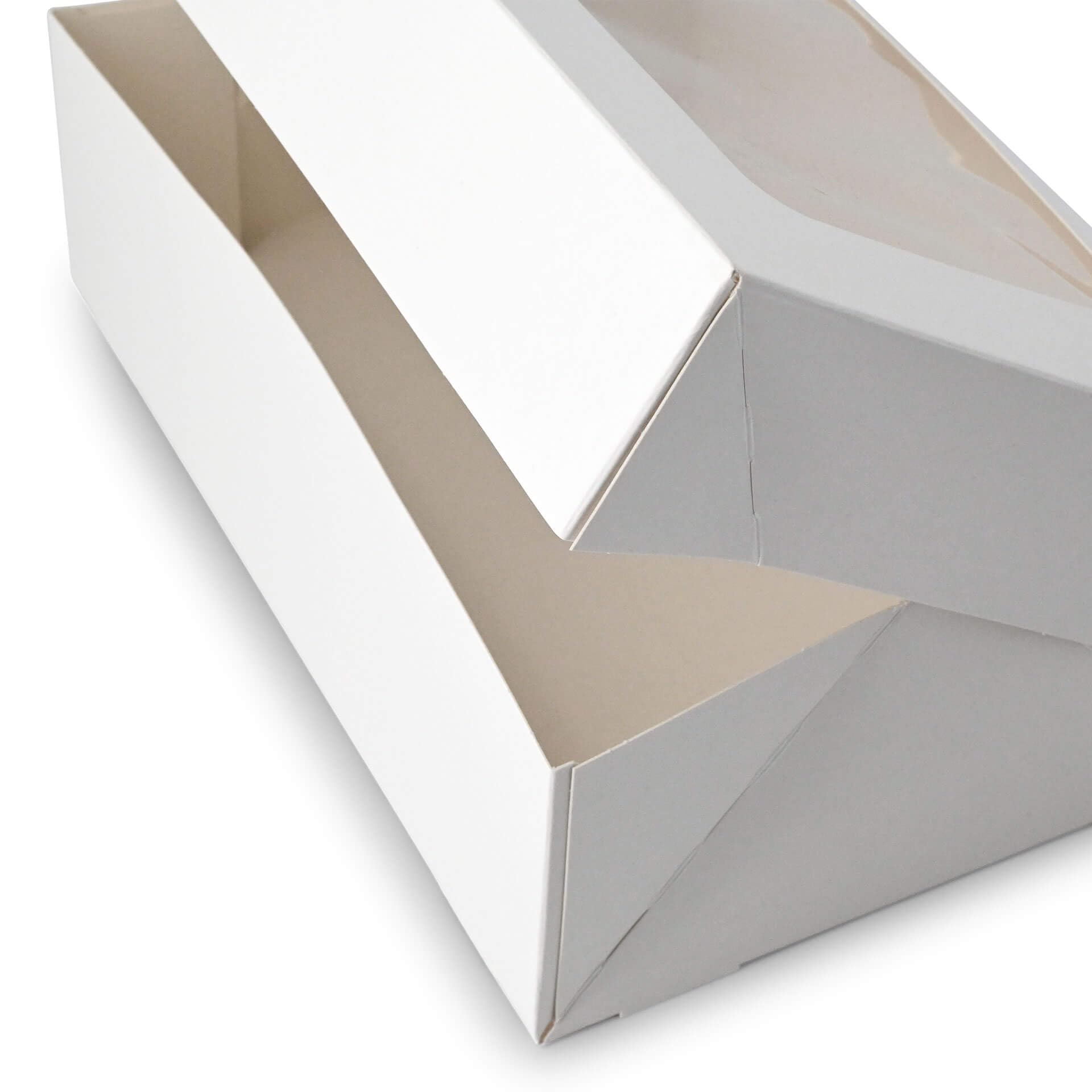 BIOZOYG 125 uds caja para 6 cupcakes con ventana, blanca