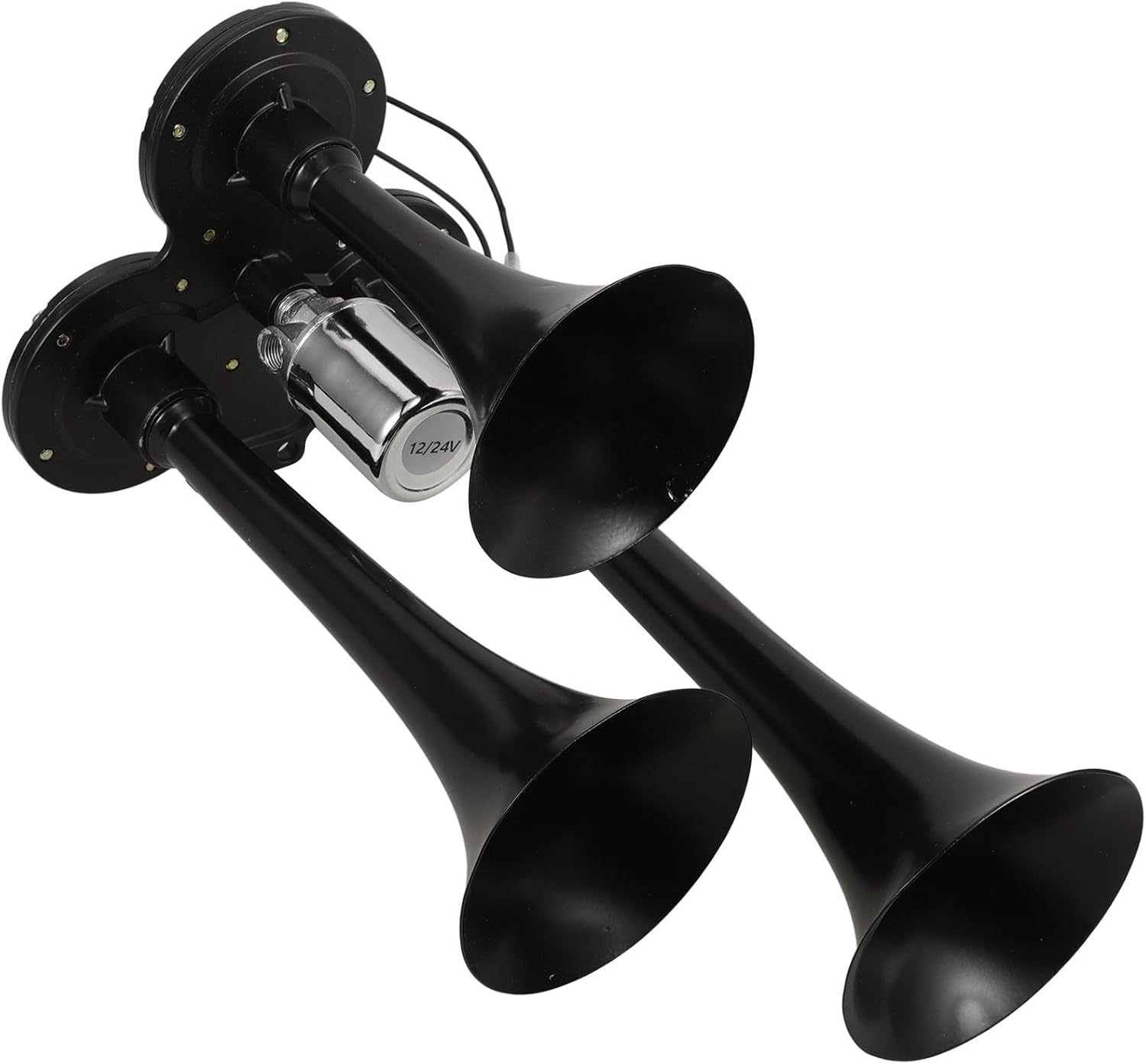 Train Air Horn Triple Trumpets 12/24v Loud Truck Horn with M8 Air Nozzle for Cars, Suvs, and Boats Automotive Exterior Accessories