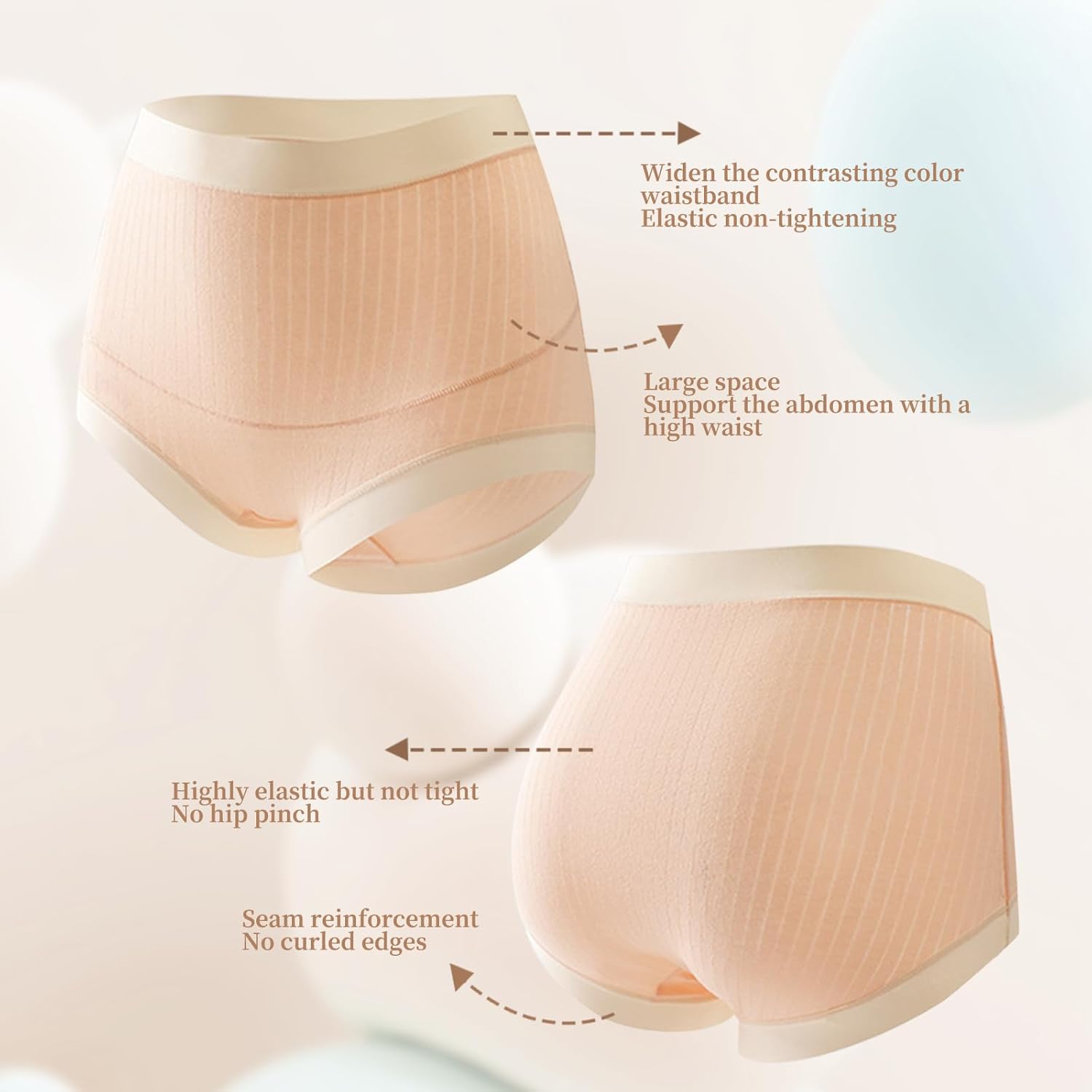 7 Pack Postpartum Underwear Maternity Underwear High Waist, Recovery Maternity Pergnancy Panties - Image 3