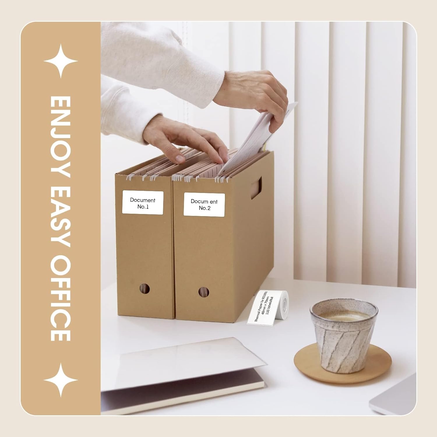 NIIMBOT Labels for B1/B21/B3S Label Maker, 1.57'' x 2.76'' (40x70mm) Thermal Sticker Label, Waterproof, Oil-Proof and Tear-Proof NIIMBOT Labels, 1 Roll of 110 Self-Adhesive Thermal Labels (White) - Image 5