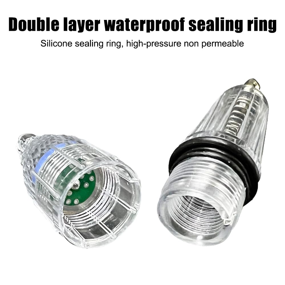 MiOYOOW 5PCS Underwater Fishing Light, Deep Drop Waterproof Night Fishing Lamp with LED Lighting Design for Trolling Sea Saltwater Freshwater