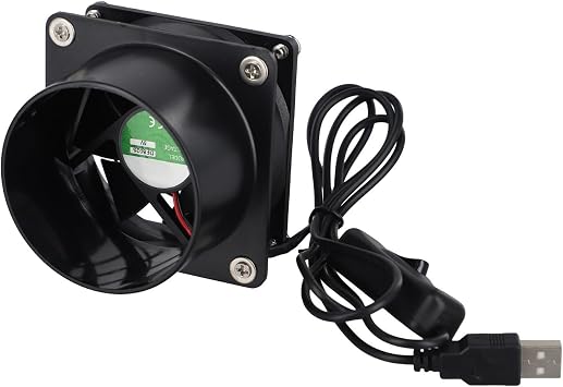 Compact ESD Fume Extractor USB Fan with Adjustable Duct for DIY Electronics Soldering 11cm Length 7.3cm Diameter ABS Materialonly fan
