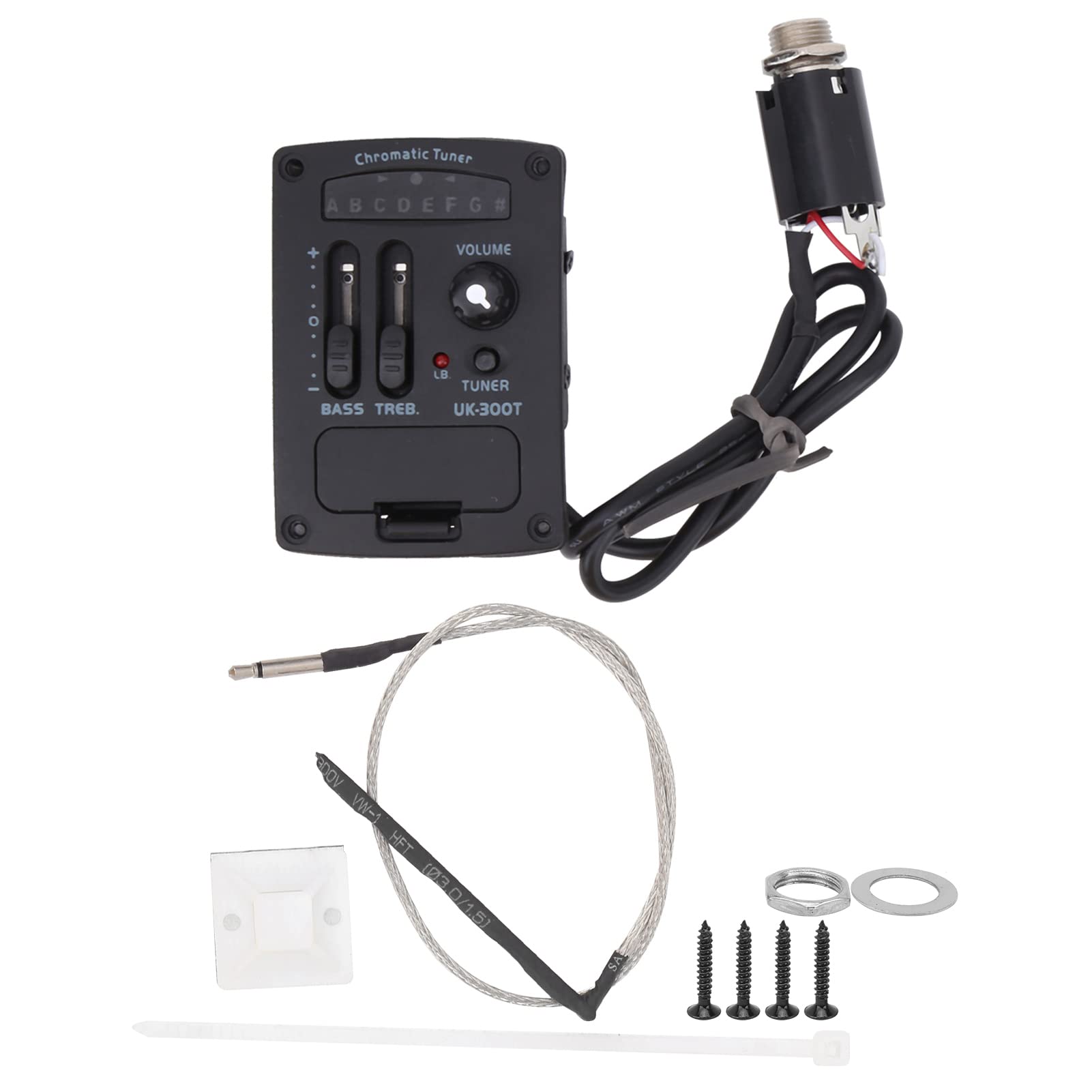 Ukulele Accessori, 2 Band EQ Amplificatore Equalizzatore Preamplificatore Pickup, for Ritiro, Pratica, In Registrazione