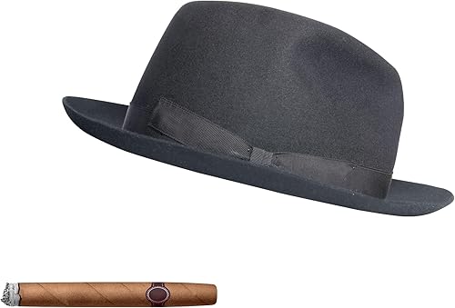 Miniatura 9 de Calcomanía para ventana de sombrero de cigarro gris Fedora - Pegatina divertida para coche