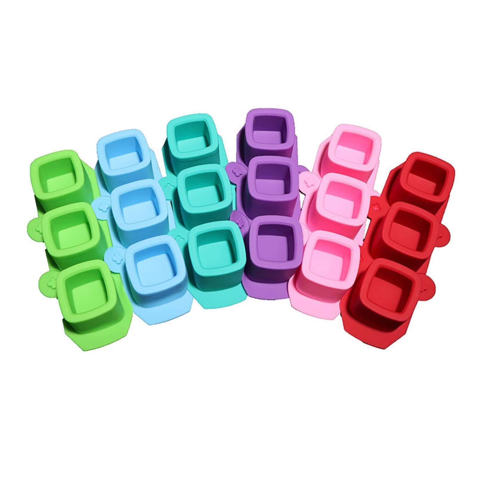 3-Hole Flowerpot Silicone Mold Geometric Concrete Resin Casting Plant Pot Epoxy Resin Casting Tool Hand Bottle Making Mousse Cake Baking Mold Dessert Molds for Cheesecake/Jelly/Brownie /