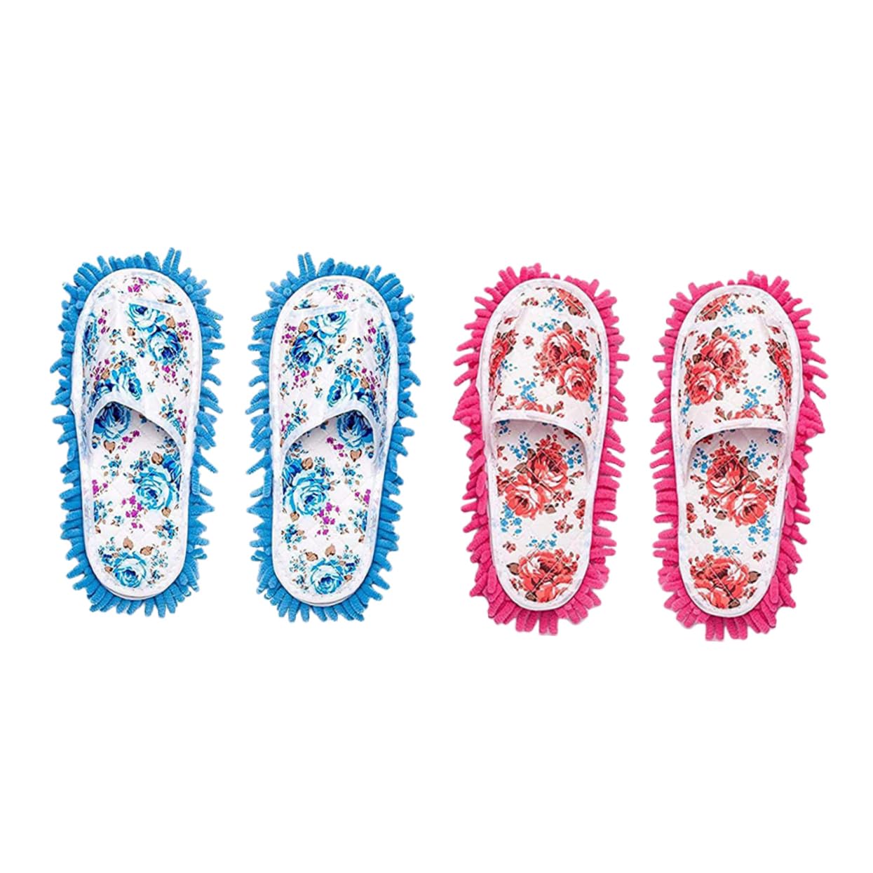 Chaussons microfibre lavables pour parquets avec semelle chenille amovible efficace