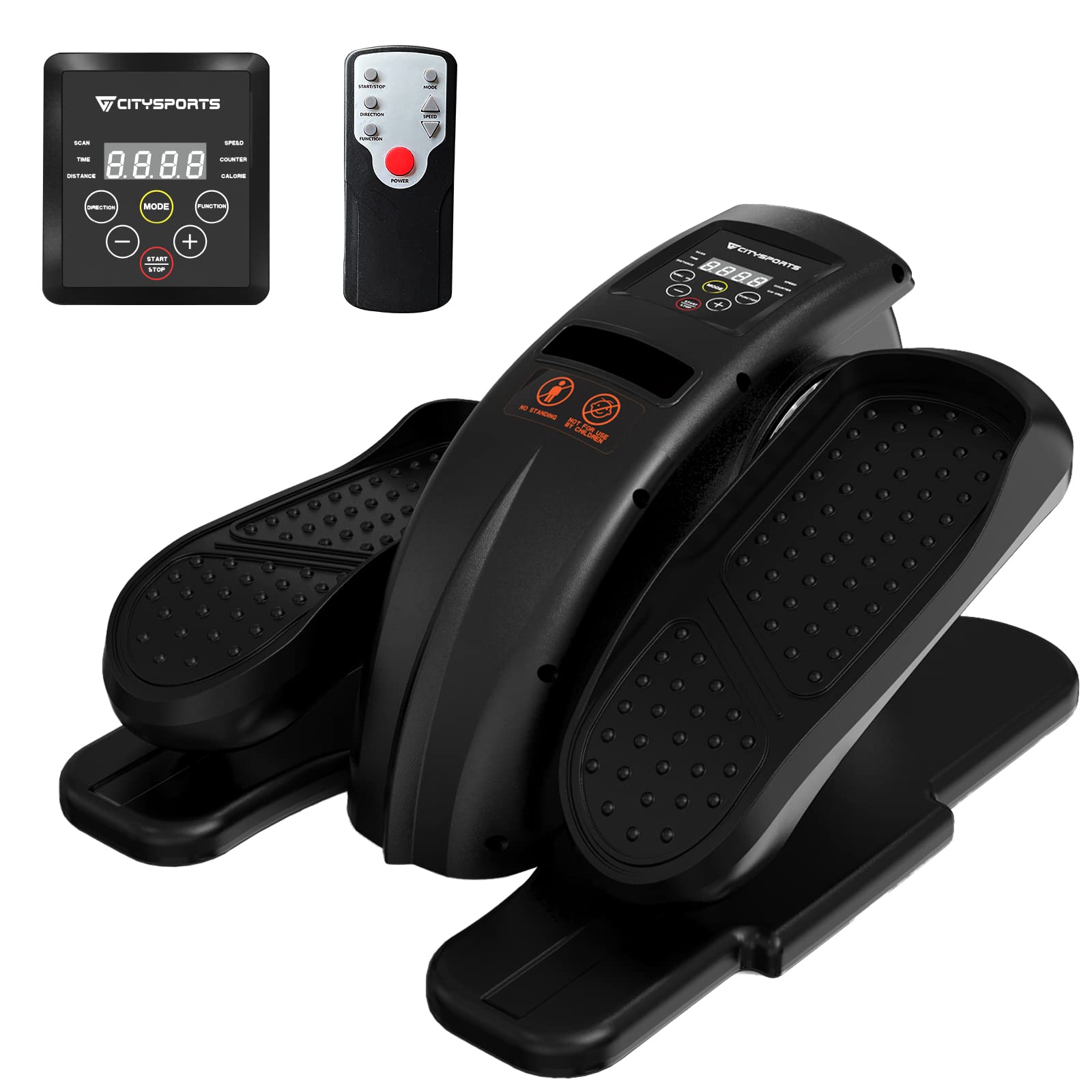 Photo 1 of Under Desk Electric Stepper, Elliptical Machine for Home Office, Electric Desk Elliptical Trainer with Display Monitor Quiet Compact Pedal Exerciser(Battery Self-provided) Black