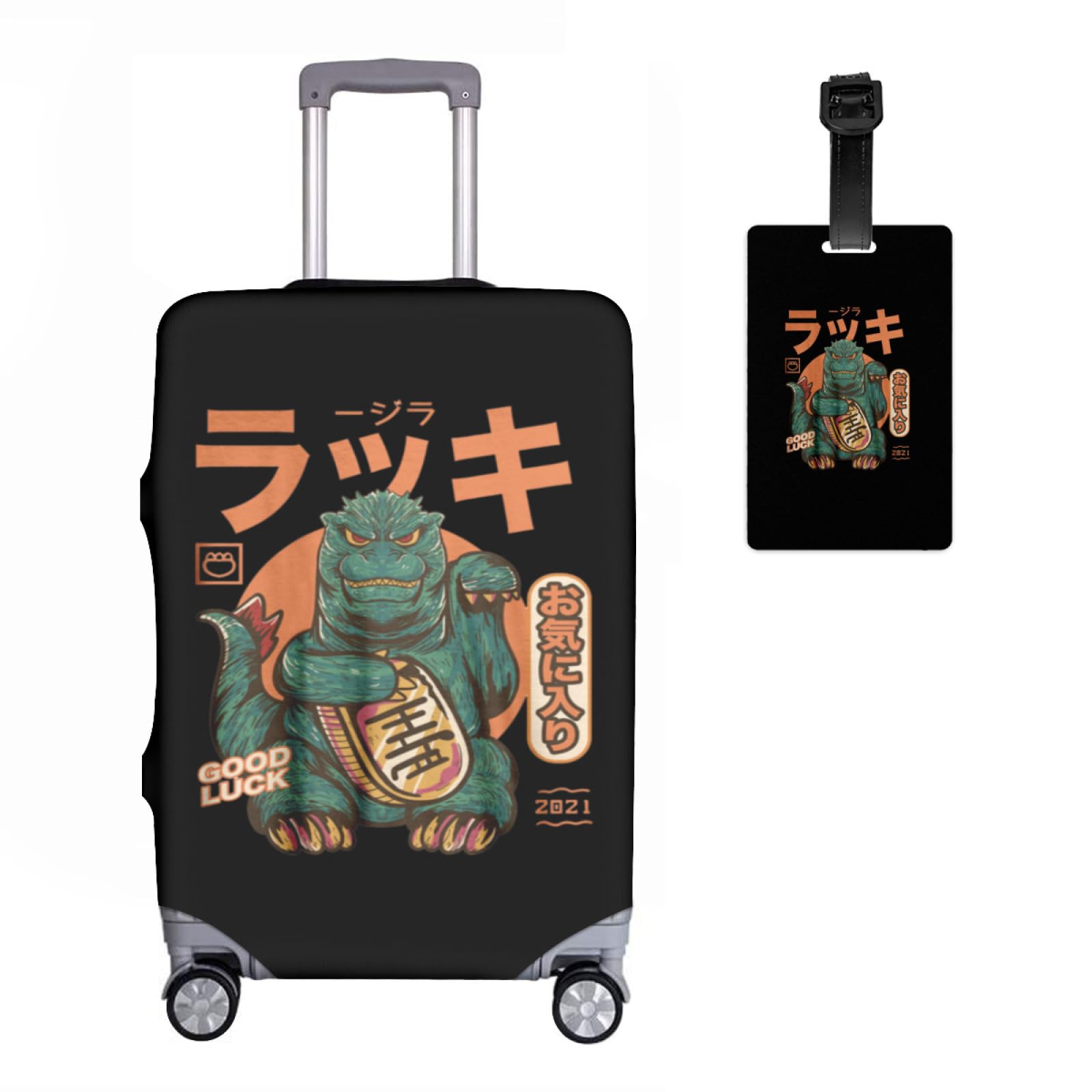 極上　茄子置物　ケース付　1800g（ケース含まない）　東里7-0820⭐︎2F Amazon.co.jp: スーツケースカバー 怪獣王 ゴジラ 荷物タグ 2点セット