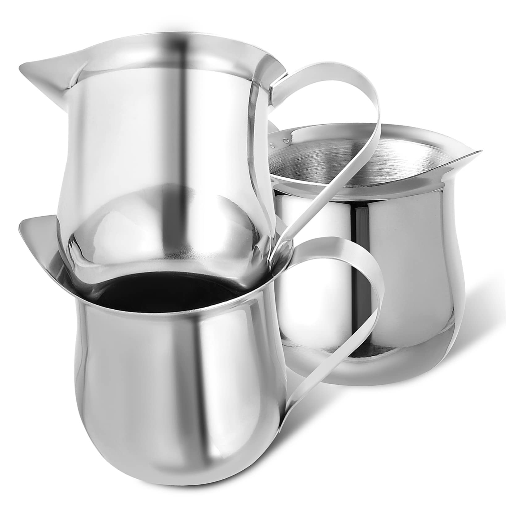 LABRIMP 9 Piezas Taza De Leche Espresso Molido Pequeña Crema De Leche De Café Tragos De Expreso Café Exprés Espumador De Leche Taza De Vapor Mini Jarra De Crema Acero Inoxidable