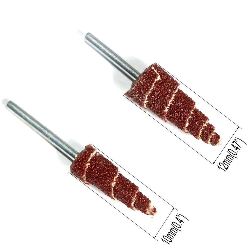 10mm / 12mm stożkowy kształt stożkowy głowa szlifierska kółka ścierna szlifierka 80# -320# z 1/8 "Shank polerowanie narzędzia ścierne DUO ER (Color : 100pcs, Size : 80)