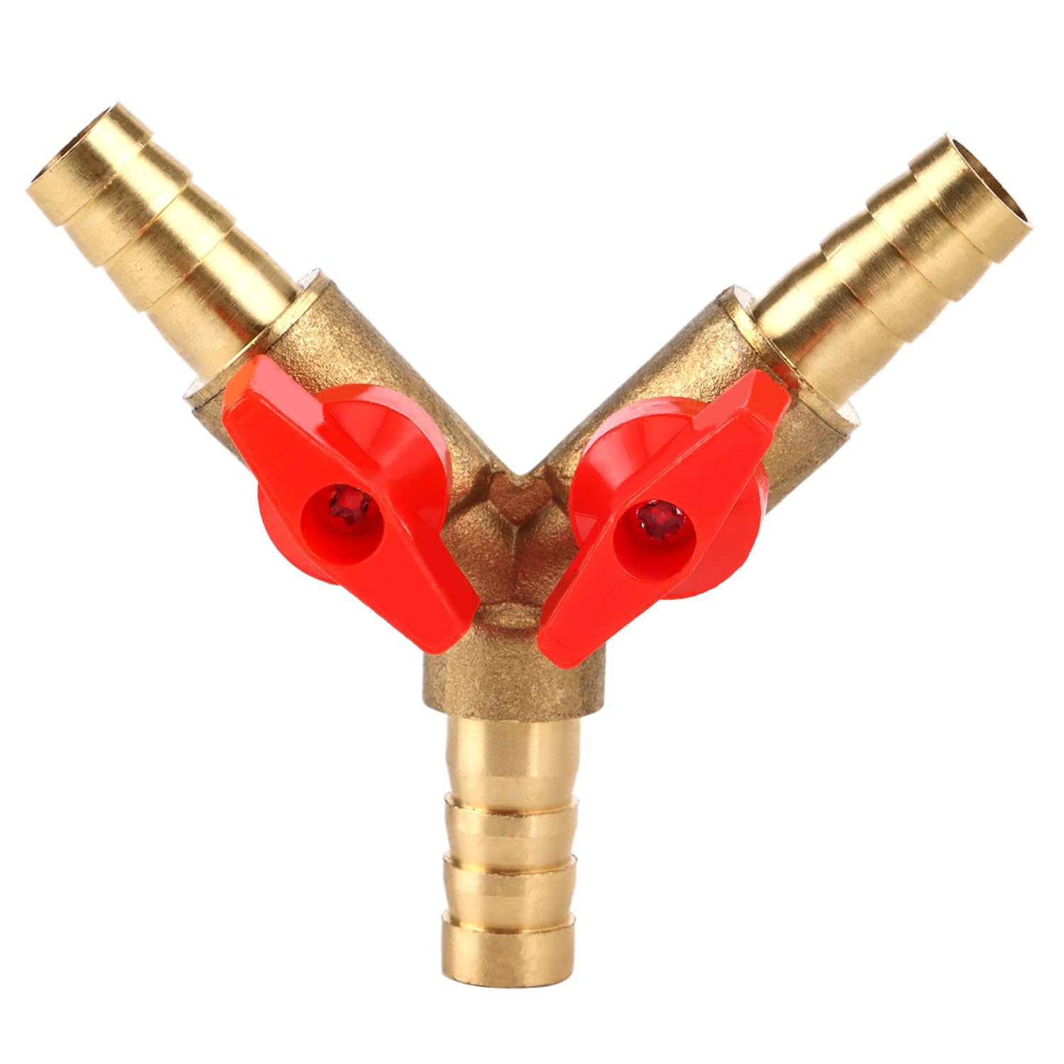 smtfcty 2 stuks 3-weg slangverbinders, splitter, messing en zinklegering, 10 mm, kogelkraan, T-slangconnector voor timmerman, lucht, water, gas smtfcty 2 stuks 3-weg slangverbinders, splitter, messing en zinklegering, 10 mm, kogelkraan, T-slangconnector voor timmerman, lucht, water, gas