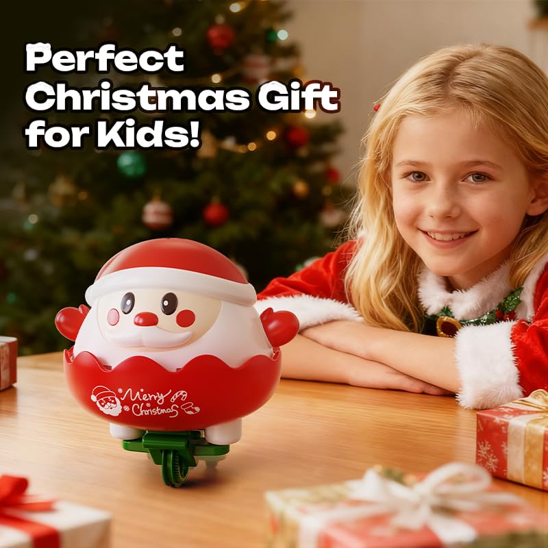 Christmas Santa Claus Balance Rope Toy with Music & Lights – Electric Track Walking Santa for Kids, USB Rechargeable, Fun Christmas Party Decoration & Perfect for Boys and Girls