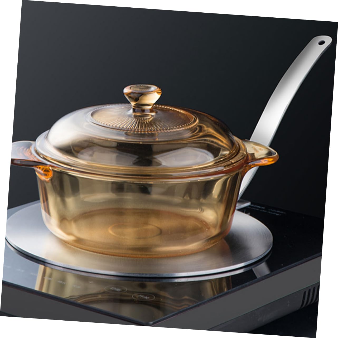 Difusor de Calor para Cocina Inducción y Gas Adaptador de Antiburn y de Limpiar Compatible con Estufas Eléctricas Gas con Mango Extraíble Distribución Uniforme del Calor