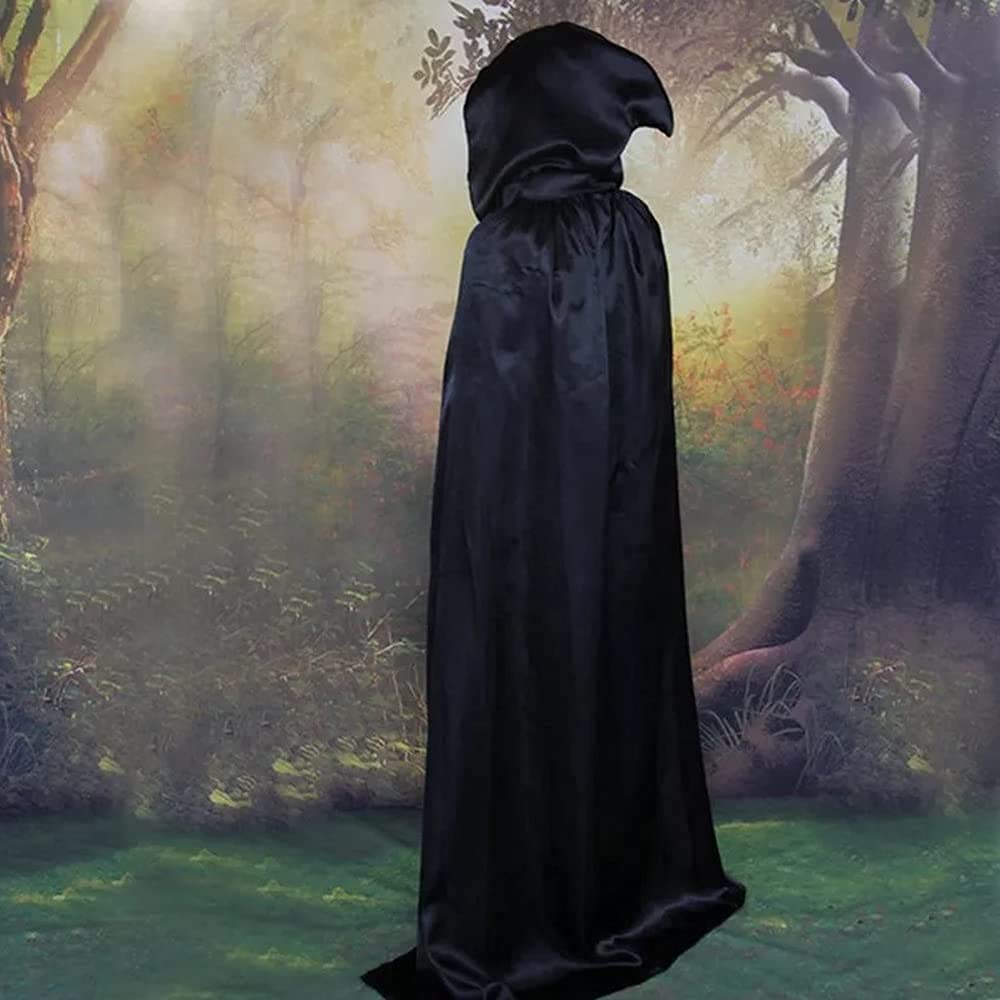 Capa De Terciopelo Con Capucha Para Halloween Y Cosplay - Medieval, Renacentista, Talla única, Verde O Marrón