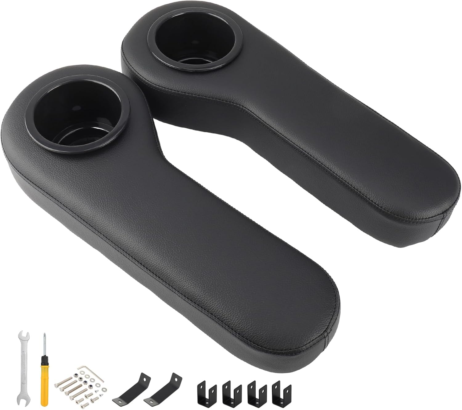 Golf Cart Armrest with Cup Holder, Ezgo Rear Seat Grab Bar