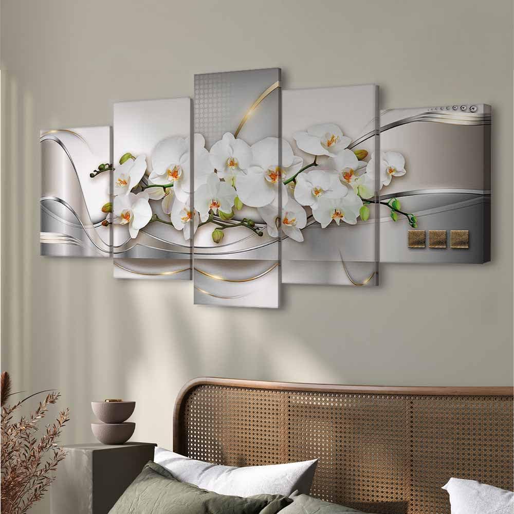 Cuadros B&D XXL - Cuadro en Lienzo 150x75 cm 5 piezas - Impresión en material tejido no tejido cuadros decoracion salon modernos lienzos decorativos dormitorios - a-A-0004-b-n