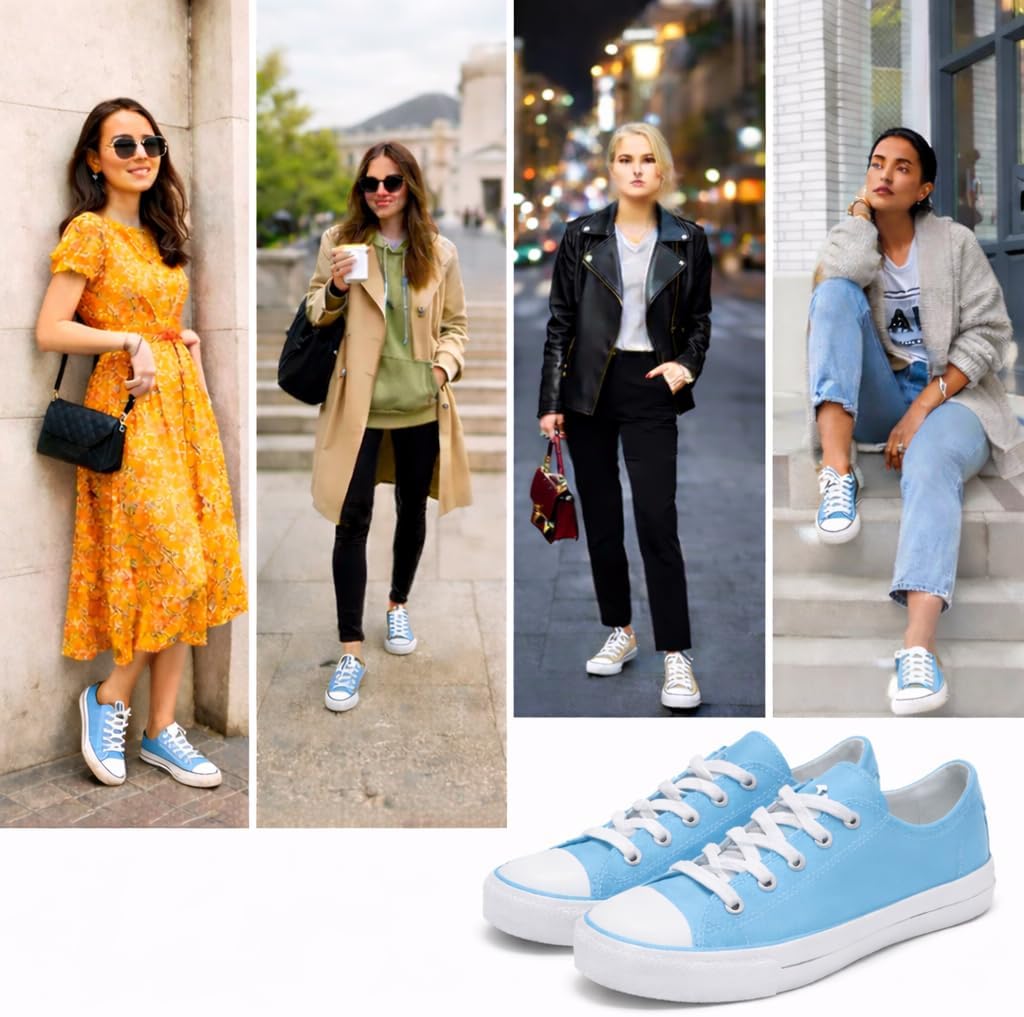 Canvas Shoes for Women Casual Low Top Sneakers Fashion Womens Tennis Shoes for Everyday Wear - Image 6