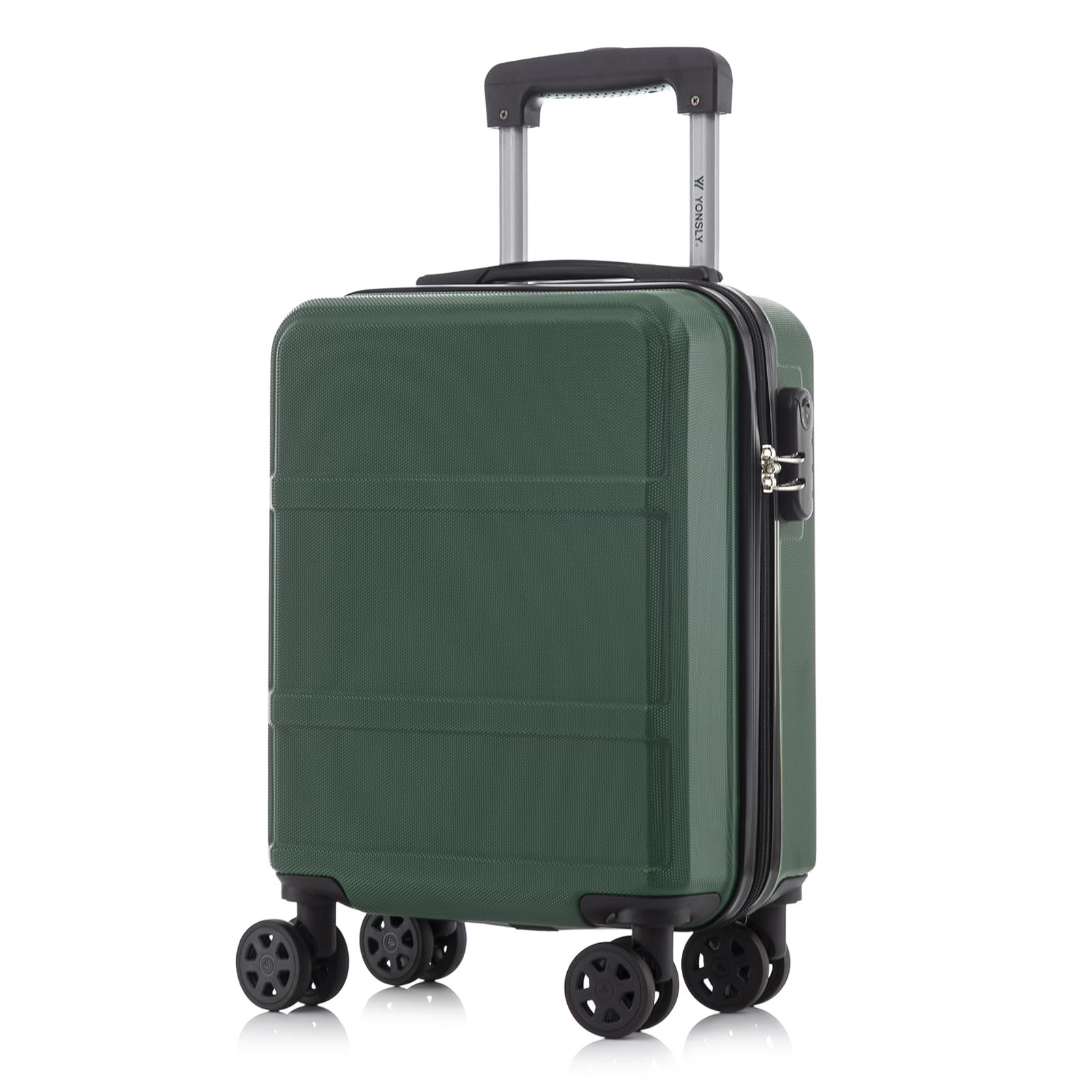 yonsly Koffer Suitcase, Trolley Reisekoffer, Rollkoffer Handgepäck mit 4 Rollen 360°, ABS Hartschalen, Sicherheitsschloss, Weicher Gummigriff, 210D-Futter