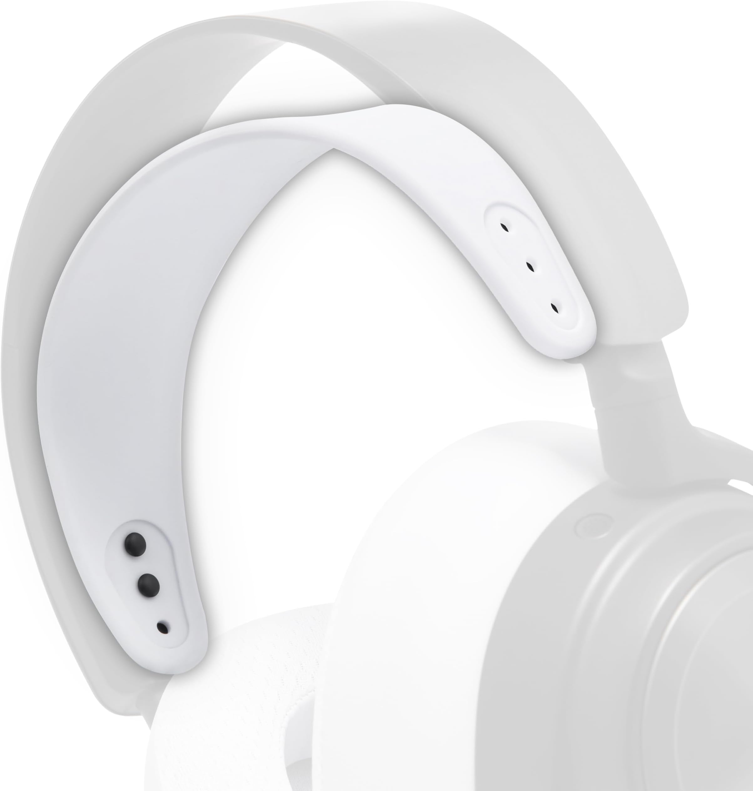 WC HeadbandZ Arctis Nova Upgraded Silicone Headband for Arctis Nova Headphones by Wicked Cushions - Improved Flexibility, Comfort and Style with Matching Ear Pad Design | White