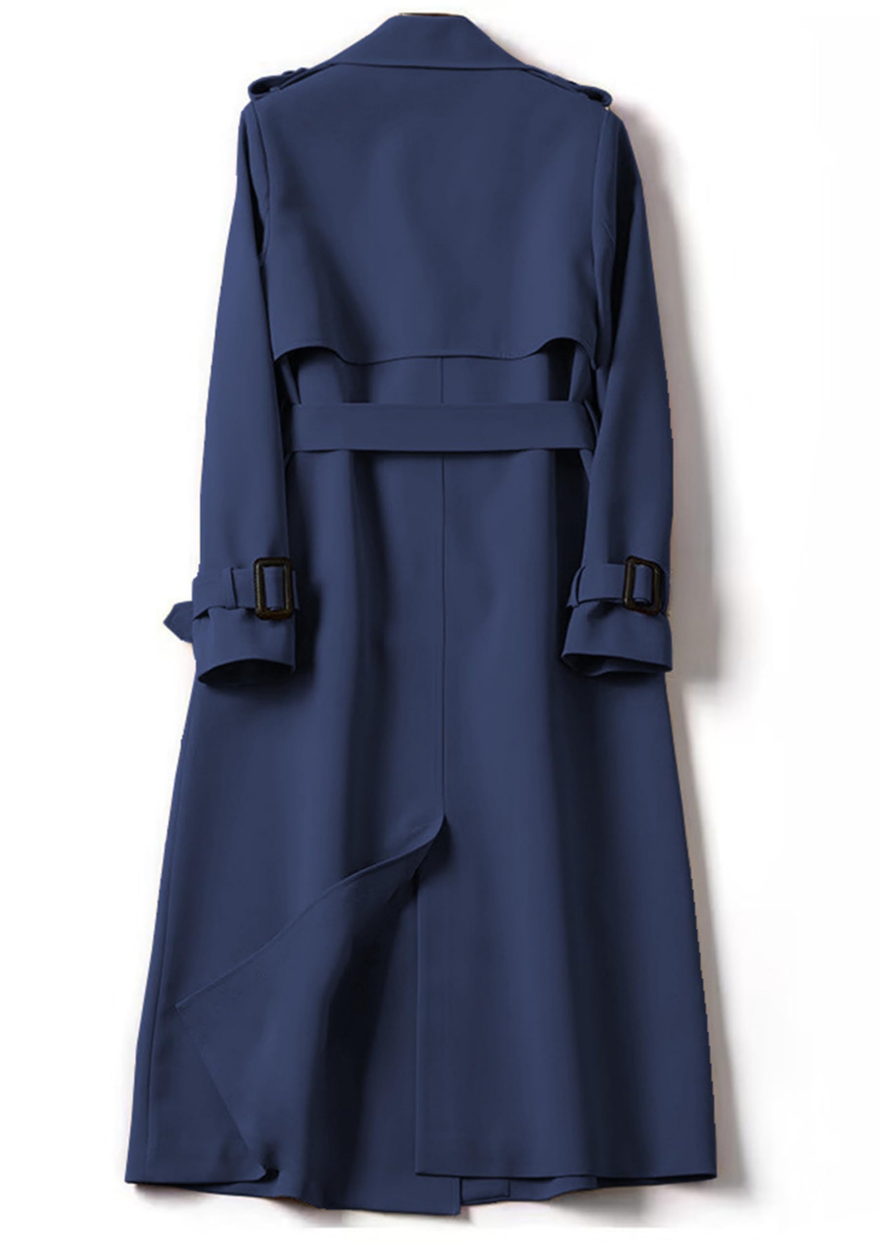OMZIN Classique Outwear Pour Femmes Vintage Double Breasted Long Trench Coats Casual Windproof Overcoat Avec Ceinture