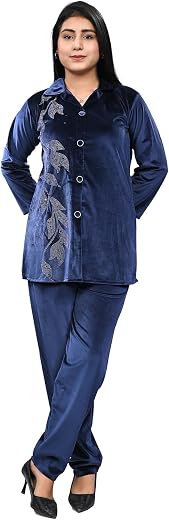 Kripto Katrox Women's Winter Wear Valvet Night Suit