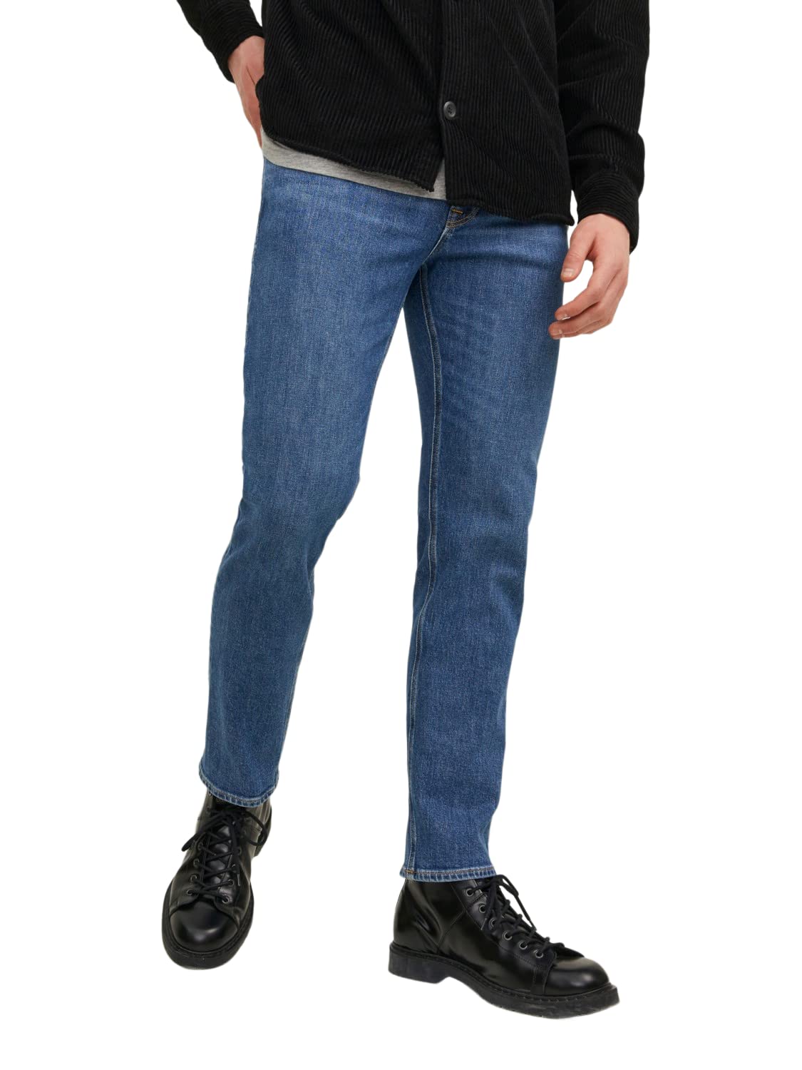 Jack & Jones Men's Blue Denim Jjiclark Jjoriginal Am 379 Noos Regular Fit Jeans Pants, 31 W/32 Large