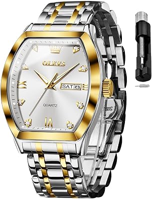 OLEVS Mens Watches Luxury Business Dress Square Big Dial Men Wrist Watch