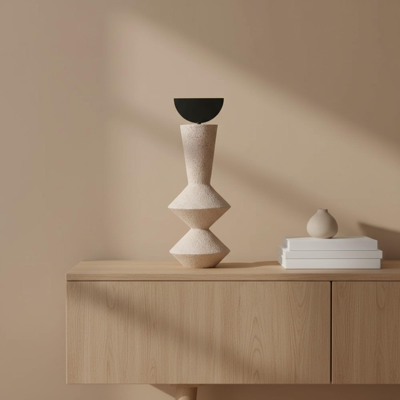 MagiDeal Adorno Geométrico Resina Artística | Abstracto, Estatua Mesa, Efecto Piedra, coración, para Salón, Recibidor, Estilo D