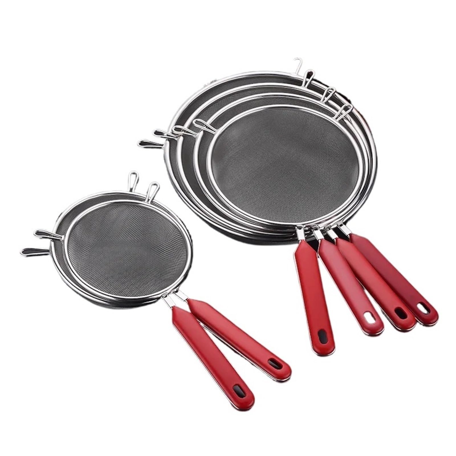 sieb edelstahl 1 stücke for Küche Sieb Mit Hängenden Ohren Edelstahl Mehl Nudel Abtropffläche Öl Braten Skimmer(20cm)