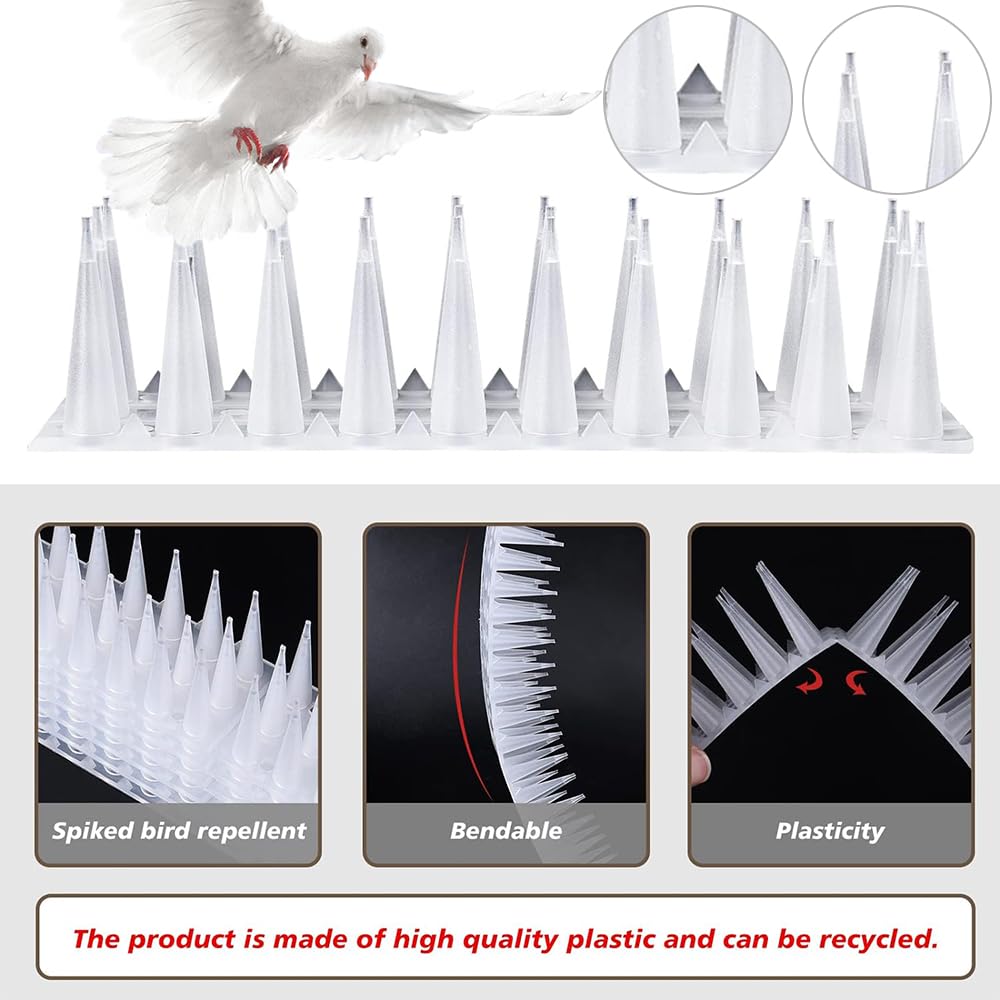 Répulsif Pigeons Balcon - Rotatif à Vent, Réflecteur 360° - Aluminium/ABS - Pour Jardin, Toit, Façade