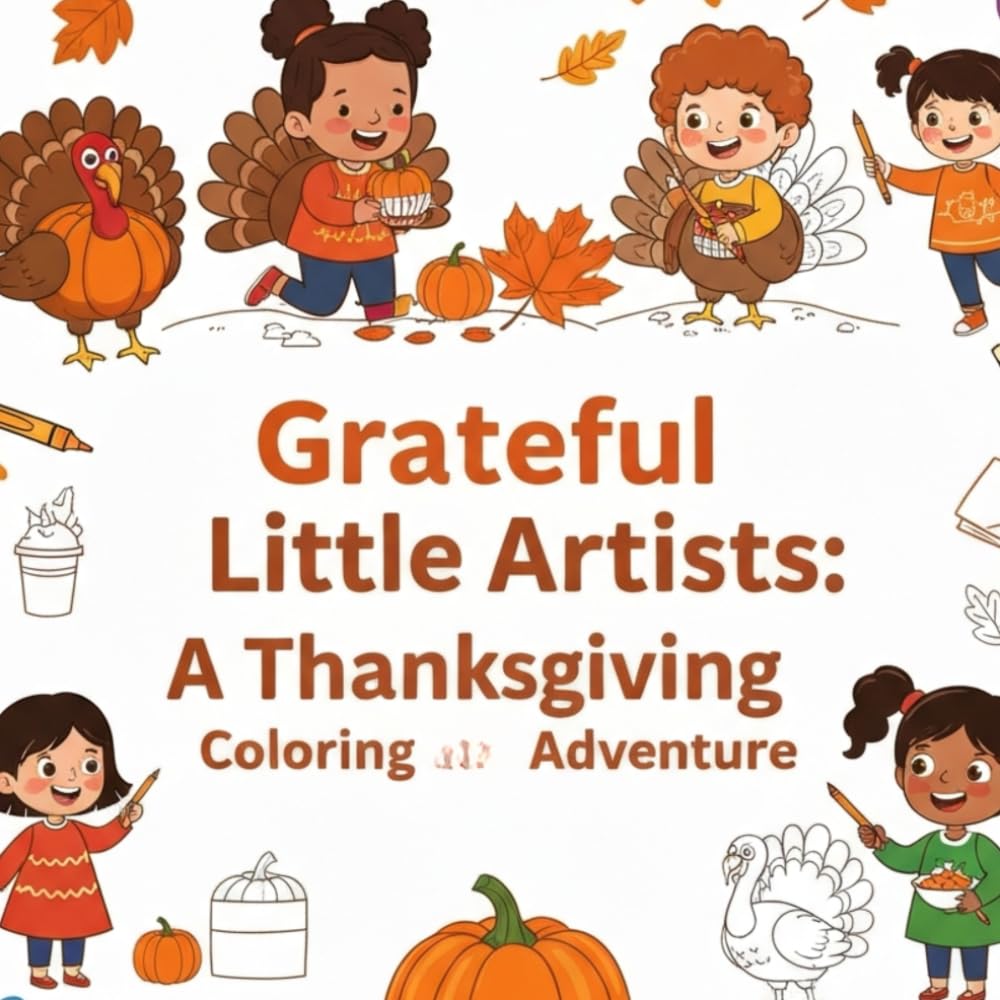 Grateful Little Artists: A Thanksgiving Coloring Adventure: Fun Holiday Pages for Toddlers and Preschoolers: Easy Autumn Scenes and Cute Seasonal Activities for Ages 2–6 (Joyful Pages Collection)