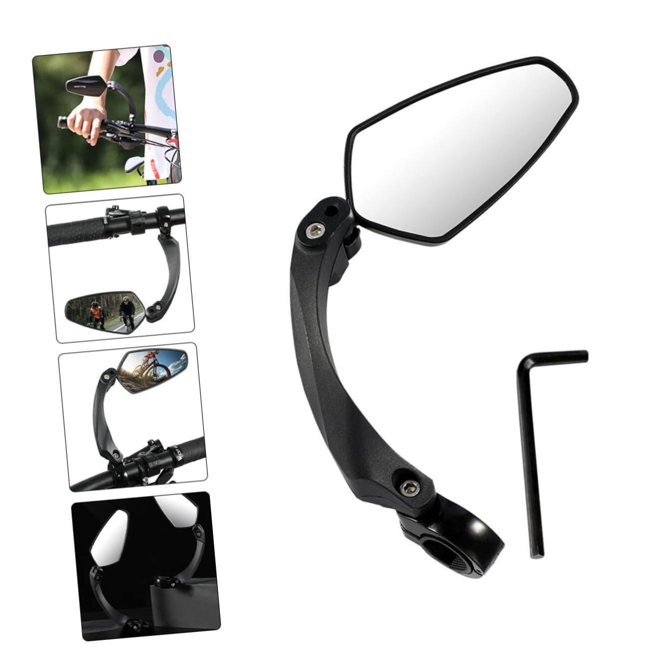 Kisangel 3pièces Rétroviseur De Vélo Rotatif Miroir Arrière De Sécurité Pour Cyclisme Installation Rapide Sans Outils Miroir Extérieur Pratique Pour Vélos Et Trottinettes