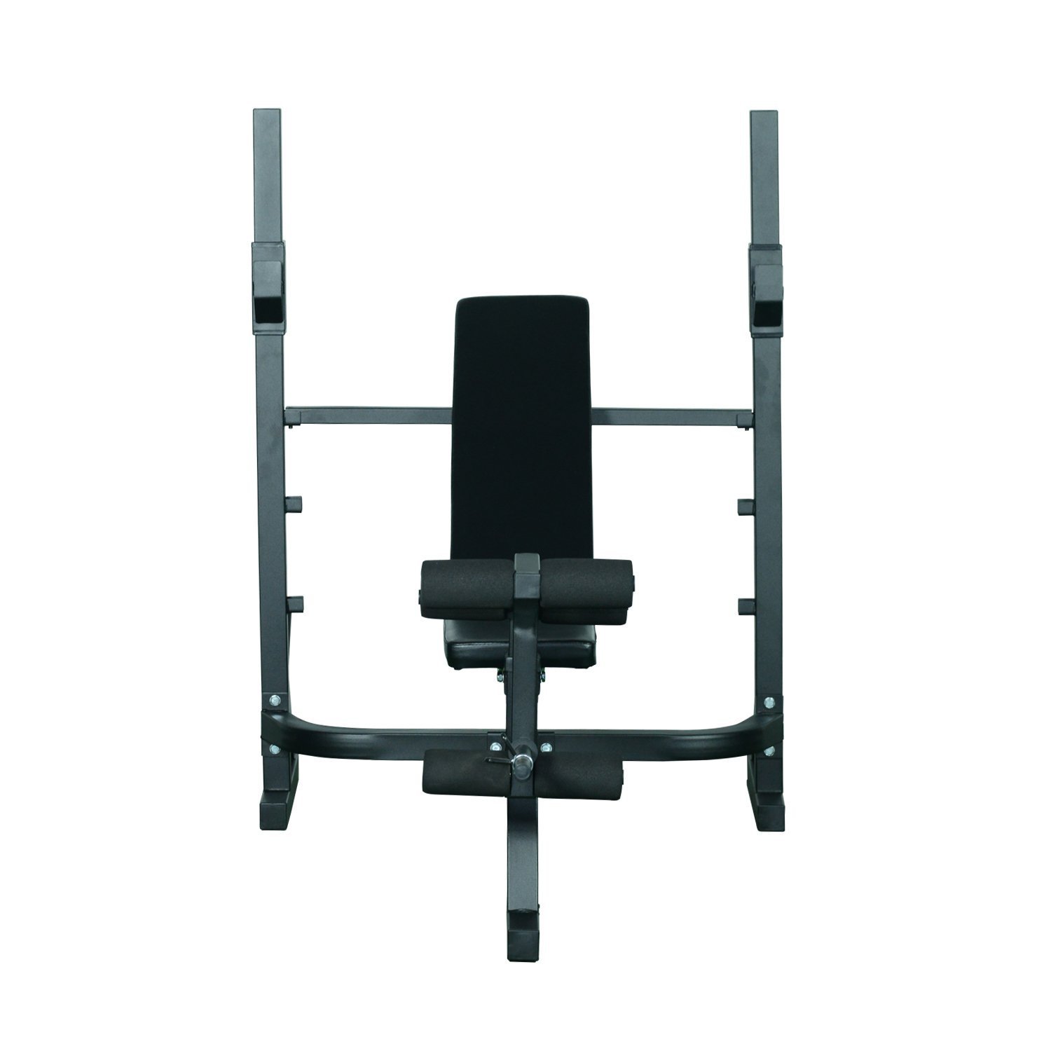 HOMCOM Banco de Pesas Banco de Musculación Multifuncional con Altura Ajustable de 3 Niveles para Entrenamiento Fitness de Cuerpo Completo 175x98x130 cm Negro