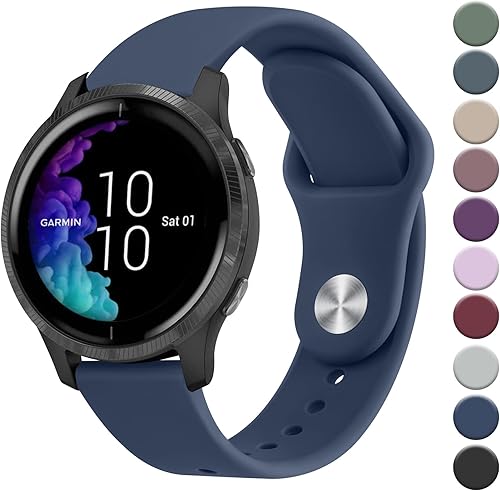 Bandas compatibles con Garmin Venu 2 Plus, Venu Sq, Venu y Vivoactive 3, correa de repuesto deportiva de silicona suave para Garmin Vivomove Sport,