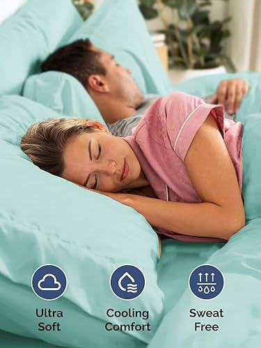 Miniatura 5 de Juego de 6 piezas de sábanas con bolsillo extraprofundo, transpirables y refrescantes, para hotel, ajuste fácil y seguro, suaves, sin arrugas y