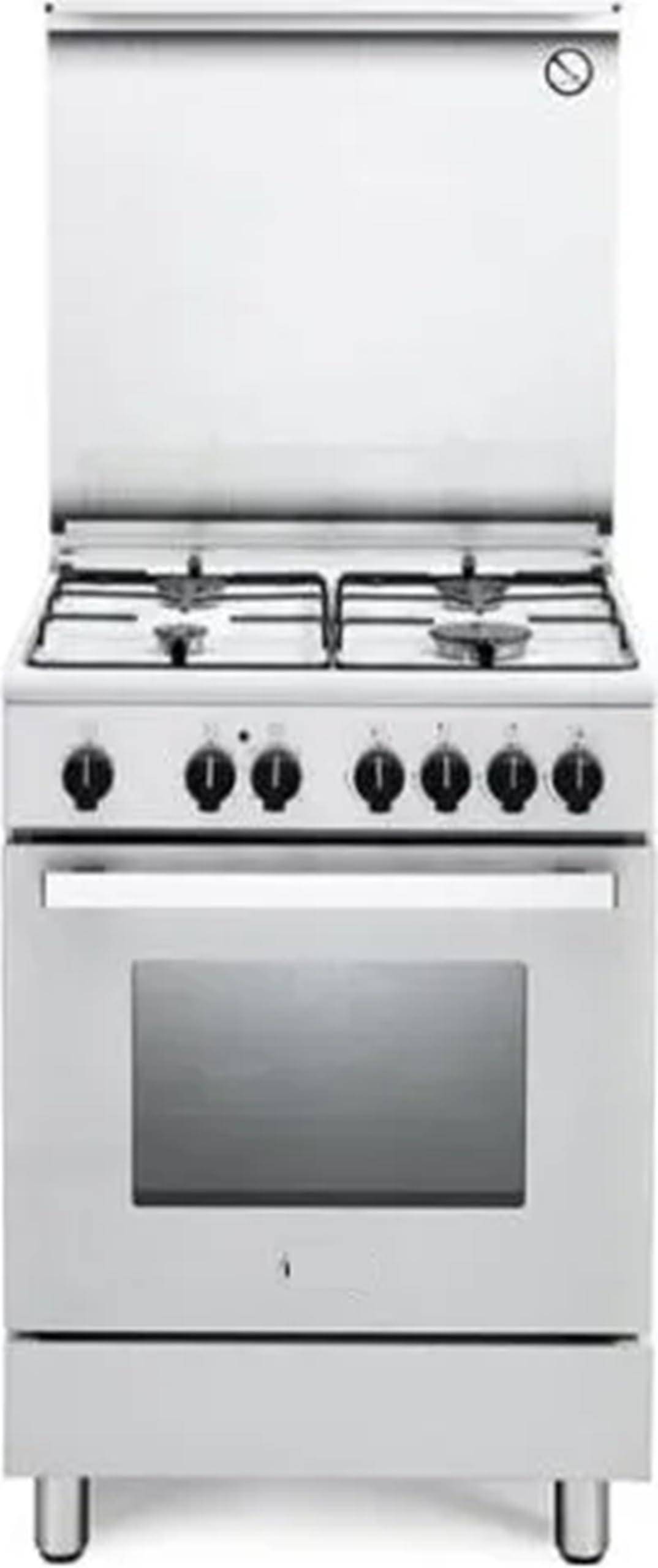 DMW 64 L - Cucina a gas con forno elettrico, 4 fuochi, 60x60 cm