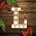 Amzure LED Marquee Letter Lights Sign 26 Alphabet Light Up Marquee Letters Sign for Perfect for Events or Home Décor Night Light Wedding Birthday Party Battery Powered Lamp Bar Decoration (L)