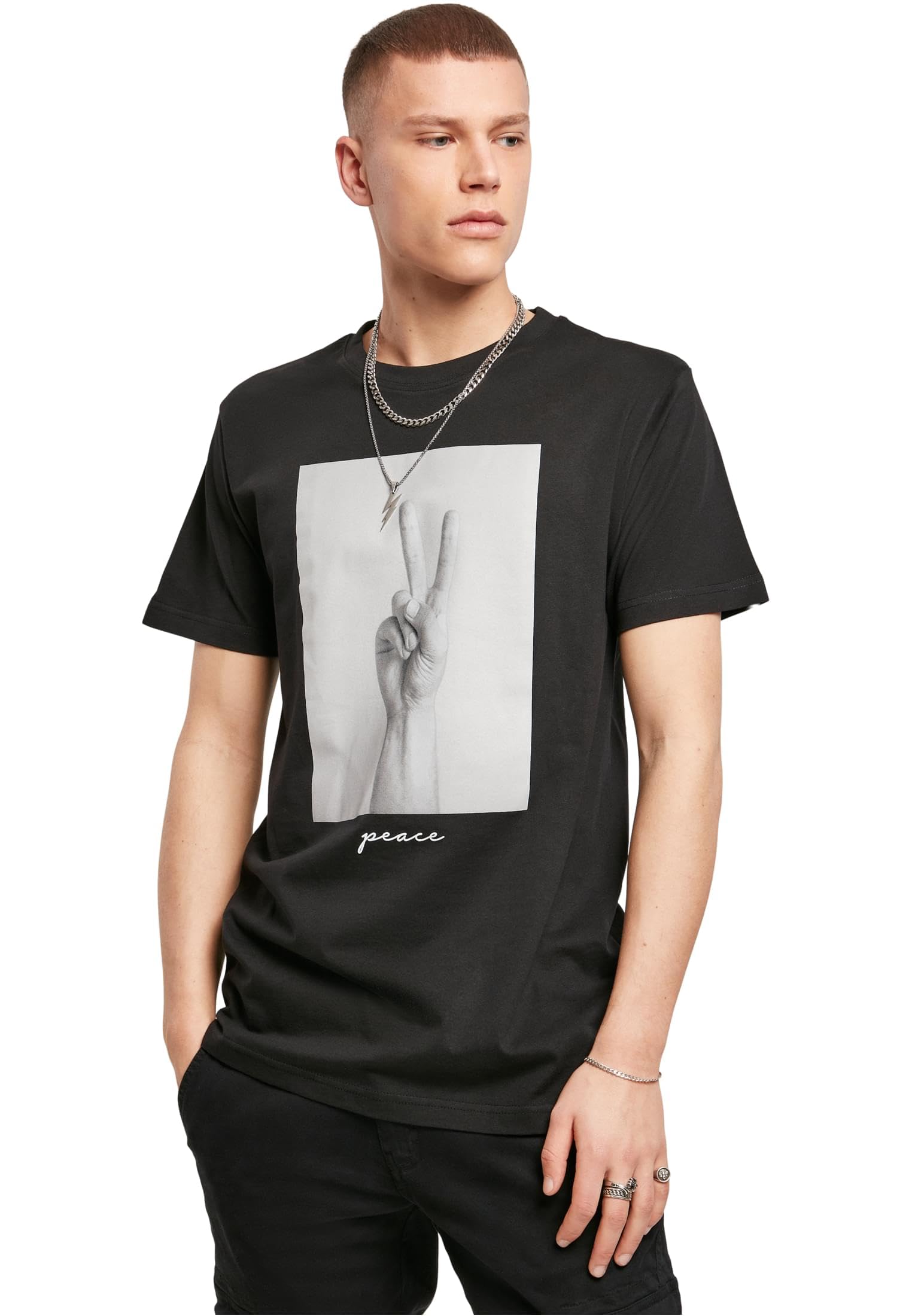 Mister Tee Herren Peace Sign Tee