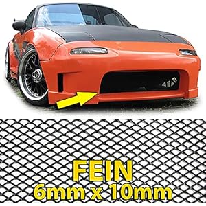 Carparts-Online Alu Renngitter Wabengitter 135x30cm schwarz